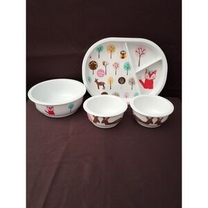 4 Piece Circo Melamine Dinner Set. Fox, Owl, Deer Theme. Never Used!!